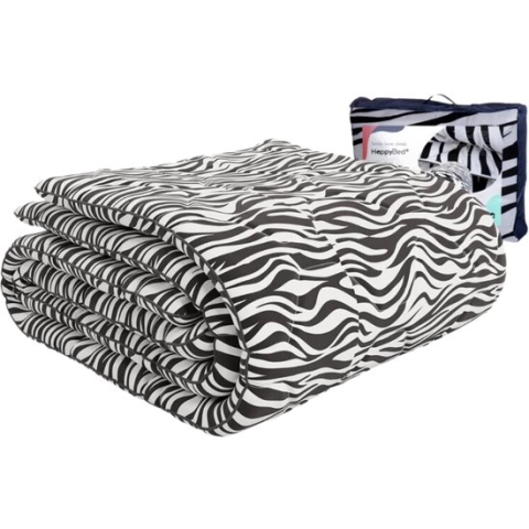 HappyBed | 240x220 cm - Zebra dekbed zonder overtrek - Bedrukt dekbed - Gekleurd dekbed - Dekbed met print - Wasbaar hoesloos dekbed