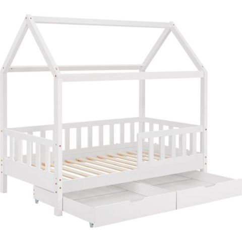 Kinderbed Marli - 80 x 160 cm - Wit - Incl. bedlades