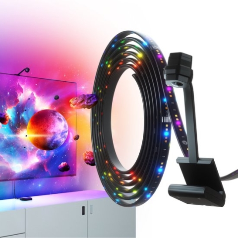 Nanoleaf 4D TV Screen Mirror + Lichtstrip Starter Kit 4M Voor TV tot 65'' / 165cm - Gaming - Ambilight - Zwart