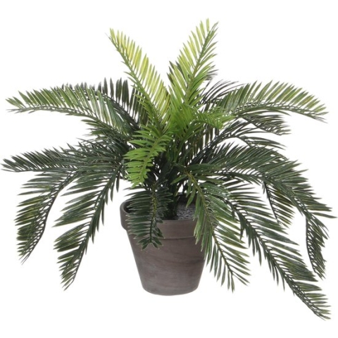Mica Decorations Cycas Palm Kunstplant in Bloempot Stan - H37 x Ø44 cm - Groen