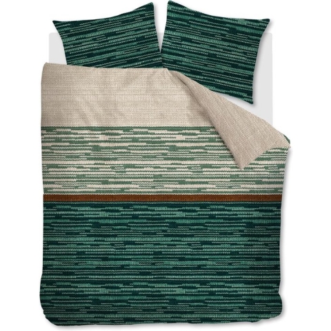 Beddinghouse Fardau dekbedovertrek - Lits-Jumeaux - 240x200/220 - Groen
