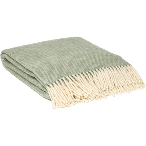 WOOOL® | Wollen Plaid | ZELANDIA (Lichtgroen) | 140x200cm | 100% Nieuw-Zeelandse Wol | Deken