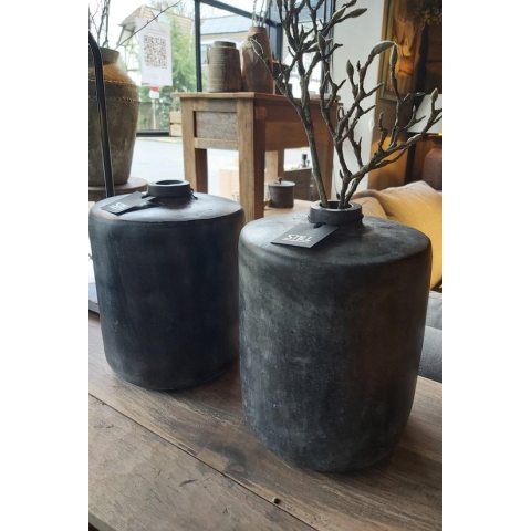 STILL| Vaas (flesmodel) van STILL| flesvaas in kleur BLACK VINTAGE| flesvaas XL model breed model