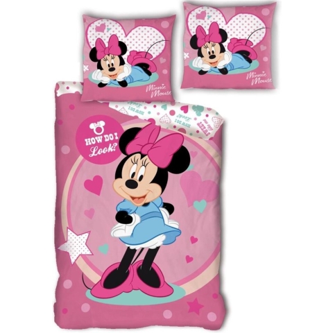 Disney Minnie Mouse Dekbedovertrek How do I look - Eenpersoons - 140  x 200 cm - Polyester