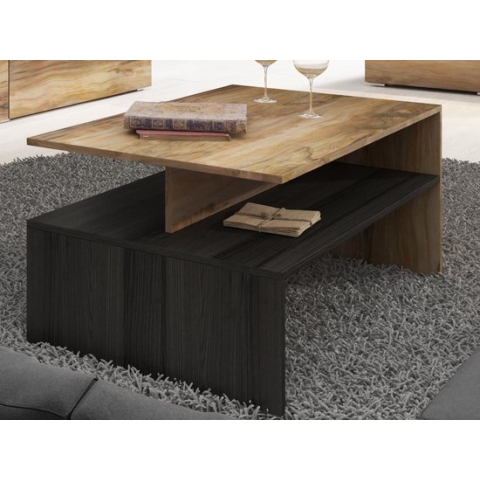 Mobistoxx Salontafel Babel, Walnoot/Notelaar/Zwart, 100 cm