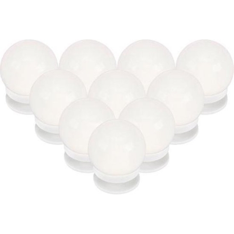 Briloner Leuchten HOLLYWOOD spiegellamp - Dimbaar - 10-lichts - LED - 60lm - Aansluiting via USB Kabel