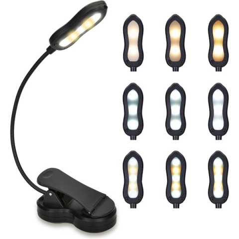 Leeslamp Boek Bedlamp Leeslampje Voor In Bed Met Klem Oplaadbaar
