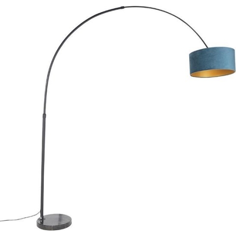 QAZQA xxl - Moderne Vloerlamp | Staande Lamp met kap - 1 lichts - H 2250 mm - Blauw - Woonkamer | Slaapkamer