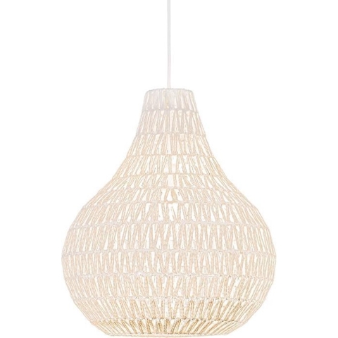 QAZQA lina - Design Grote hanglamp - 1 lichts - Ø 450 mm - Wit - Woonkamer | Slaapkamer | Keuken
