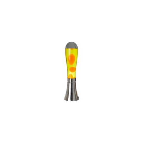 Balvi - Lava Lamp Magma - oranjegele lava - zilverkleurige voet