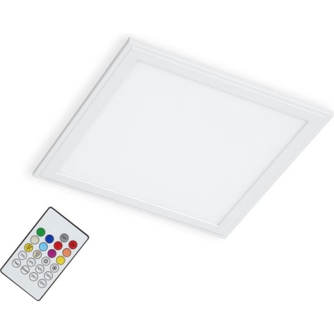 Briloner Leuchten-PIATTO Plafondlamp-Dimbaar-App-sturing Bluetooth en afstandsbediening-Wit-295 cm