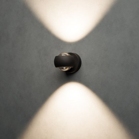 Hoftronic Smart Cupo - LED Wandlamp Up & Down Smart - RGBWW 16,5 miljoen kleuren - 6 Watt 600 Lumen - Zwart - Gevellamp met music sync - IP54 Waterdicht - Geschikt als wandlamp buiten, wandlamp badkamer en wandlamp binnen - 3 jaar garantie