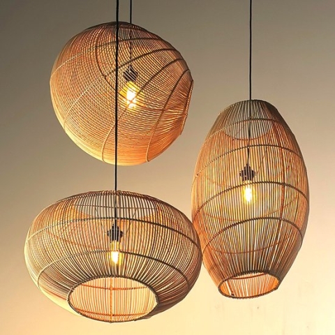 Raw Materials Luna Hanglamp Sphere - Rotan - 50x52x50 cm