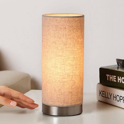 Lindby - Tafellamp- met touchdimmer - 1licht - H: 26 cm - E14 - crème / amber