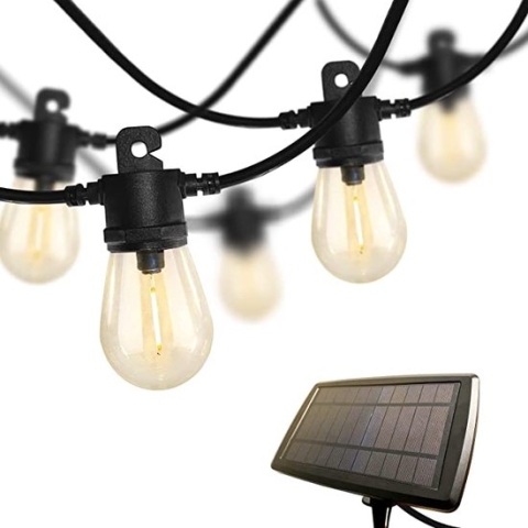 Lichtendirect- Solar- Lichtsnoer- Extra dik- buitenverlichting terras verlichting- 15 meter- LED 15 lampen- 2700 K -4 standen-lichtslinger buiten lichtslinger-  sliertlamp- kerst verlichting lampen buiten