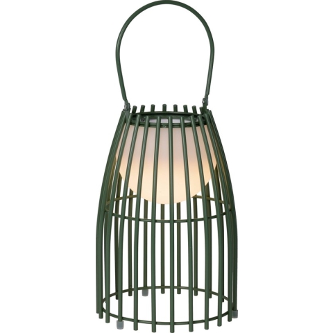 Lucide FJARA Oplaadbare Tafellamp Buiten - Accu/Batterij - Ø 17,5 cm - LED Dimb. - 1x0,3W 2800K/3200K - IP44 - 3 StepDim - Groen