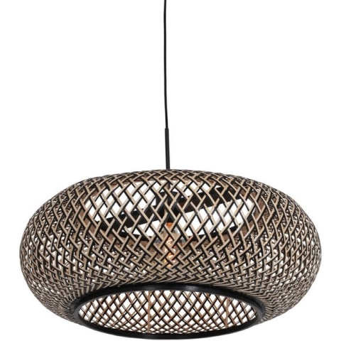 Steinhauer Ikaro hanglamp – In hoogte verstelbaar – E27 (grote fitting) – beuken en zwart