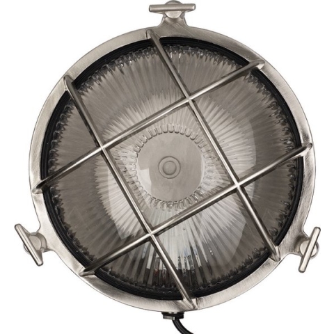 SCHEEPSLAMP BULKHEAD AHOI E27 ALU NIKKEL ROND IP64