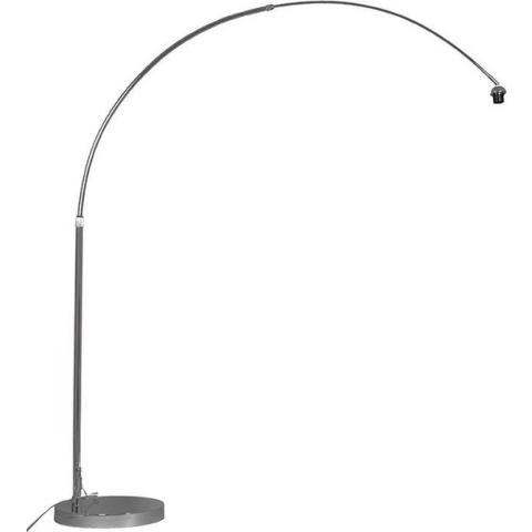 QAZQA arc - Moderne Staande booglamp - 1 lichts - L 1700 mm - Chroom - Woonkamer