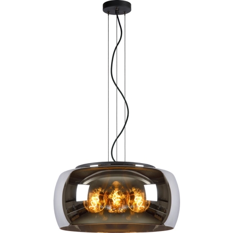 Lucide OLIVIA Hanglamp - Ø 50 cm - 3xE27 - Fumé