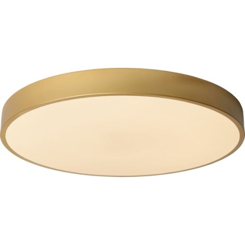 Lucide UNAR Plafonnière - Ø 49,5 cm - LED Dimb. - 1x36W 2700K - 3 StepDim - Mat Goud / Messing