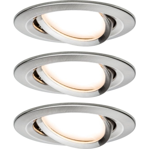 EBL set Nova Coin rond zwenkbaar LED 3x6,5W 2700K 230V IJzer geb/Au