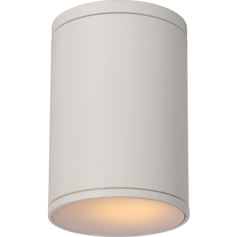 Lucide TUBIX Plafondspot Buiten - Ø 10,8 cm - 1xE27 - IP54 - Wit