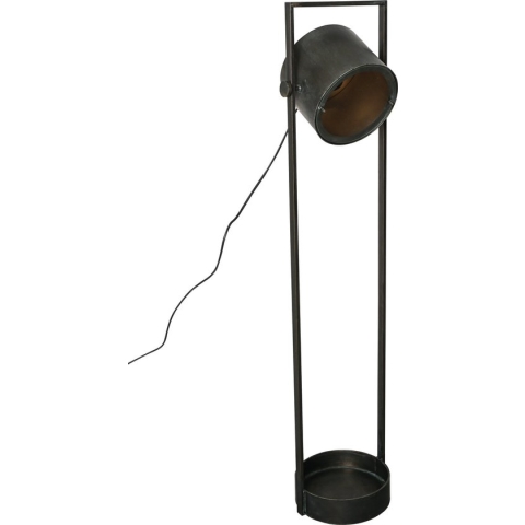 PTMD Derek zwarte vloerlamp maat in cm: 30 x 30 x 120 - Zwart