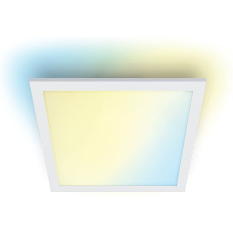 WiZ Plafondlamp Panel Vierkant Wit - Slimme LED-Verlichting - Warm- tot Koelwit Licht - Geïntegreerd LED - 12W