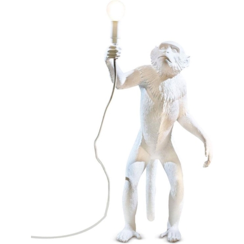 Seletti Monkey Stand - Vloerlamp - Wit - E14