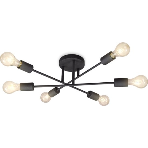 B.K.Licht - Plafondlamp - incl. 6x filament lichtbron - 2.200 K