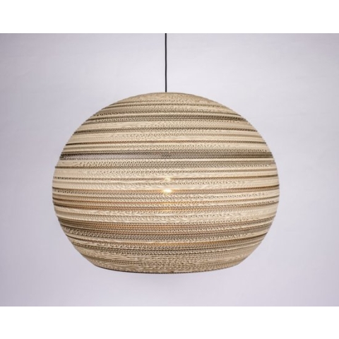 Kartonnen Zernez Hanglamp - XL hanglamp - Hanglamp van karton - E27 fitting - 73x73x55 cm - Lampenkap - KarTent