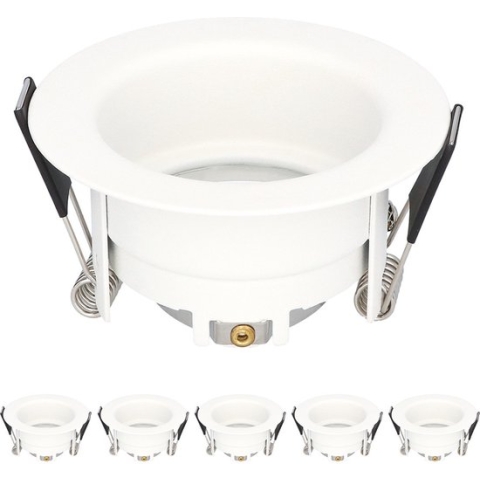 Set van 6 Rio LED inbouwspots - Verzonken armatuur - GU10 fitting - IP65 waterdicht - LED inbouwspot badkamer en buiten - Wit