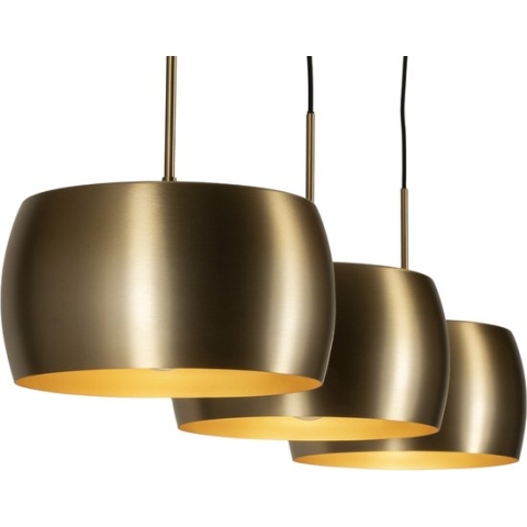 Lumidora Hanglamp 74831 - 3 Lichts - E27 - Goud - Messing - Metaal