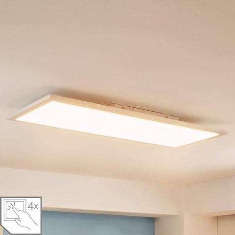 Arcchio - LED paneel- met dimmer - 1licht - metaal, aluminium, PMMA - H: 4.5 cm - wit - Inclusief lichtbron