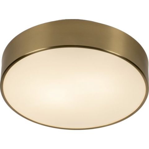 Lumidora Plafondlamp 74719 - 2 Lichts - E27 - Wit - Goud - Messing - Metaal - Badkamerlamp - IP44 - ⌀ 32 cm