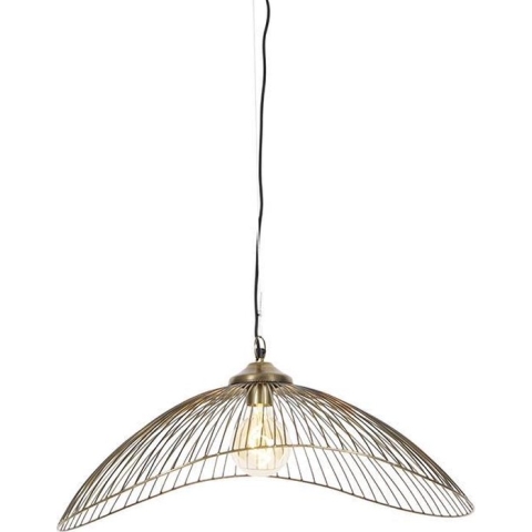 QAZQA pia - Design Hanglamp eettafel voor boven de eettafel | in eetkamer - 1 lichts - Ø 64 cm - Goud/messing - Woonkamer | Slaapkamer | Keuken