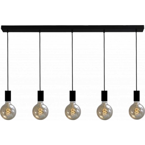 Urban Interiors Bulby  Hanglamp  Zwart - 5 lichts - 8,5x120x130
