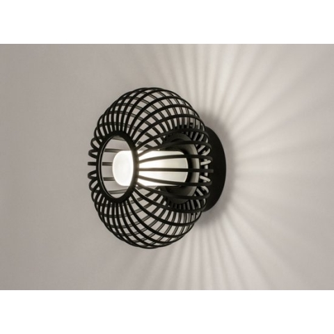 Lumidora Wandlamp 31118 - G9 - Zwart - IJzer - Badkamerlamp - IP44 - ⌀ 18 cm