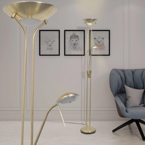 vidaXL led-vloerlamp dimbaar 23 W