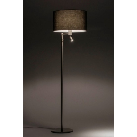 Lumidora Vloerlamp 30775 - 2 Lichts - Ingebouwd LED - 3.0 Watt - 300 Lumen - 2700 Kelvin - Zwart - Staalgrijs - Metaal