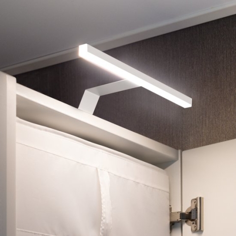 Eleganca luxe opbouwverlichting kastlampen 3 stuks - meubelverlichting - badkamerlampen - spiegellampen - wit - warm wit licht - duurzaam - IP44 spatwaterbestendig - 30x3.5cm