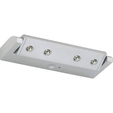 BRILONER - LED onderkastlamp - keukenlamp - kastlamp - trapverlichting - bewegingsmelder - titaniumkleurig - IP20 - Batterij
