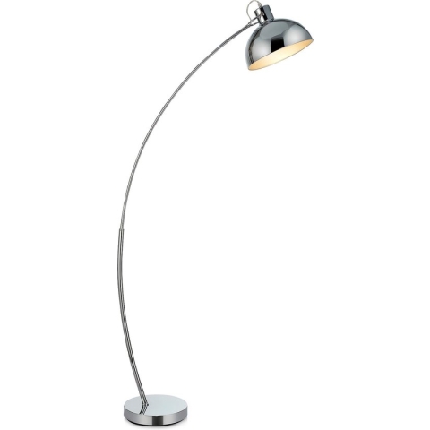 Teamson Home Arco Booglamp Vloerlamp - Chroomen Afwerking - Minimalistisch & Modern Ontwerp