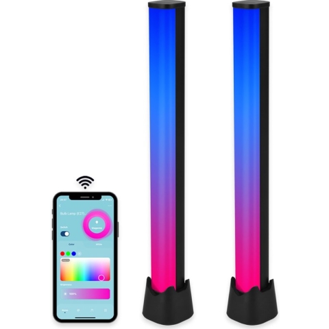 Gologi Slimme Sfeerverlichting - Tafellamp - Monitor Verlichting - Bureaulamp - Game Lamp - LED Bar - Ambilight TV - Smart - Aluminium - Set van 2