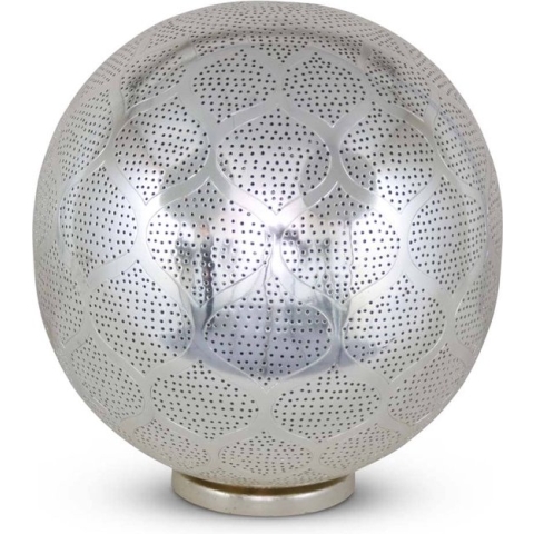 Safaary - Oosterse Tafellamp Sana Zilver Ø 30 x 36cm