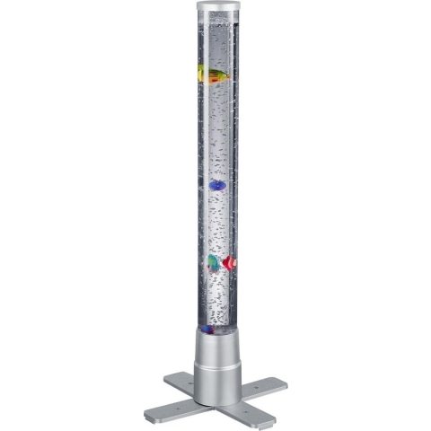 LED Tafellamp - Tafelverlichting - Trion Moty - 2W - Warm Wit 3000K - RGB - Rond - Mat Titaan - Kunststof