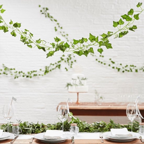 Ginger ray - 5 Plantenslingers - Feestdecoratie - Groen - Plastic -