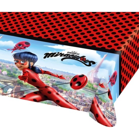 AMSCAN - Plastic Ladybug Miraculous tafelkleed - Decoratie > Tafelkleden, placemats en tafellopers