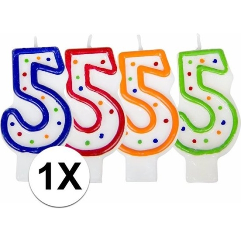 Verjaardags kaarsje 5 jaar